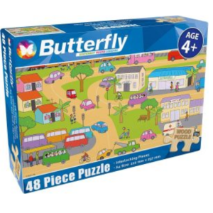 Butterfly Wooden Puzzle 48pce 210mm x 297mm PUZ010
