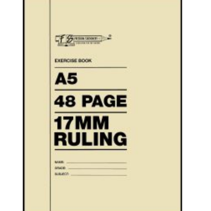 A5 48pg 17mm Ruling