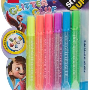 Deli Shiny Glitter Glue 12ml x 6 A71301